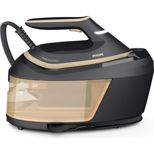 Philips PerfectCare Bügelstation, Keramikbügelsohle, 130 g/min konstanter Dampf, 8.0 bar, 2400 W, Schwarz (PSG6064/80)