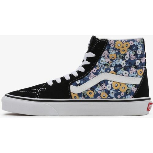 Blau und schwarz gemusterte Damen-Sneakers mit Wildlederdetails VANS UA SK8-Hi - 38