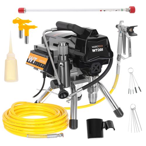 Hochdruck Farbspritzgerät Farbsprühsystem 1100W 200 bar, 2 L/min, WT20i, Airless Farbsprühgerät, Lackiergerät WT20I