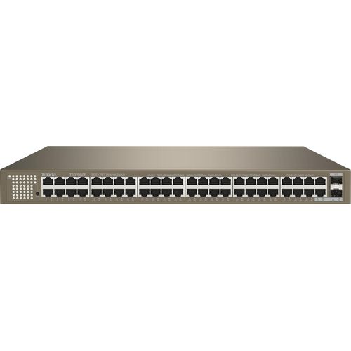 Tenda Unmanaged Netzwerk Switch 50 Ports Gigabit Rackmount Grau TEG1050F