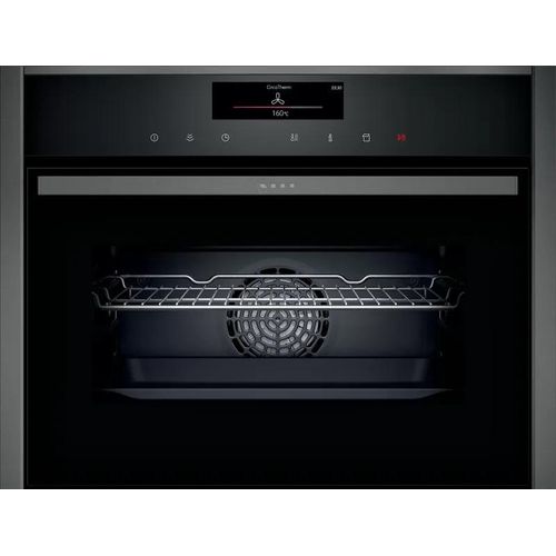 Neff C18FT28G0, N 90 Kompakt-Dampfbackofen FullSteam 60 x 45 cm Graphite-Grey, mit CircoTherm®, Sous-vide, Bratenthermometer & Home Connect