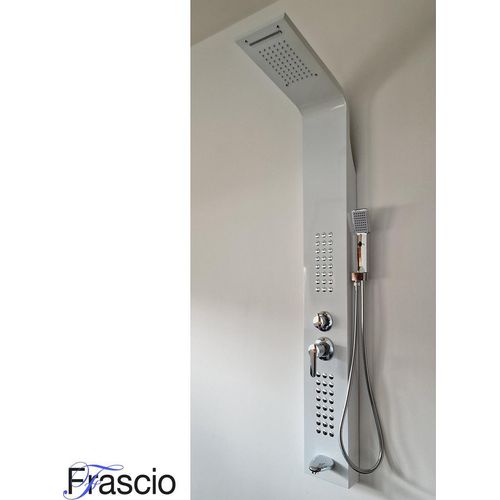 Duschpaneel Fra9010 Weiß aus Edelstahl 18/10 - FRASCIO