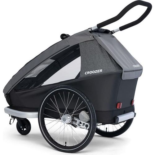 CROOZER Kid Keeke 1 2in1 Kinderfahrradanhänger mit Buggyrad Farbe: Mountain Grey