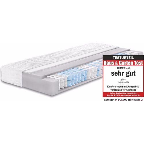 Federkernmatratze BeCo Vario Lux Greenfirst, 22 cm Komforthöhe, Germany, Testurteil (1,2)* - Größe: 90 x 200 cm, Härtegrad: H2 (0 kg - 100 kg)