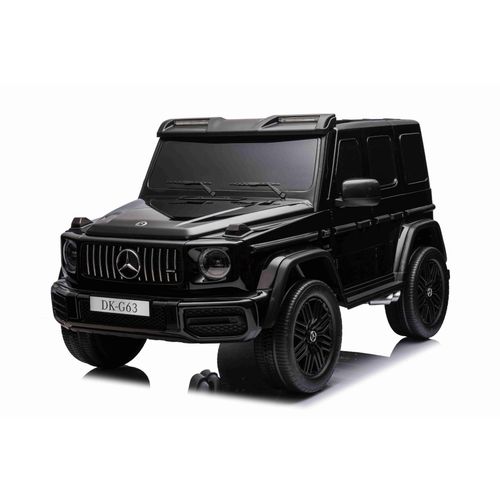 Elektro-Kinderauto Mercedes-Benz G63 AMG 4x4² Zweisitzer 12V, schwarz, MP3-Player mit USB/AUX-Eingang, 4x4-Antrieb, Batterie 12V14Ah, gefederte EVA-Räder, Kunstledersitze, Fernbedienung, Lizenziert