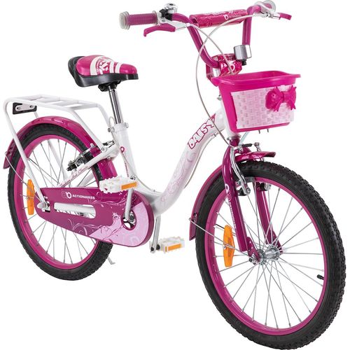 Actionbikes Kinderfahrrad Daisy 20 Zoll | Kinder Fahrrad- V-Brake Bremsen - Kettenschutz - Fahrradständer - Kinder Fahrrad - 6-9 Jahre (East Pink)