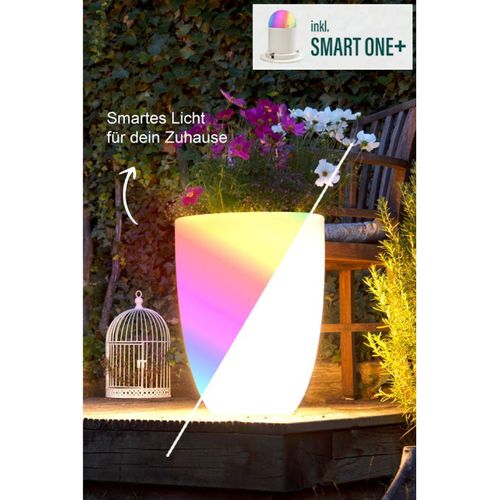 Beleuchteter Pflanztopf Shining Curvy Pot M SMART ONE+