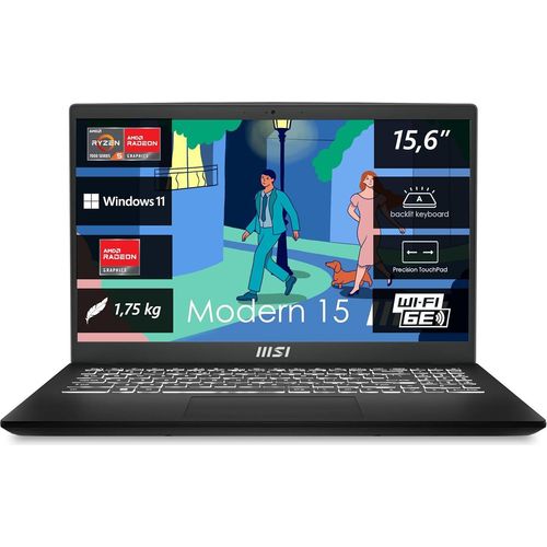MSI Modern 15 Lifestyle Business Laptop 15,6