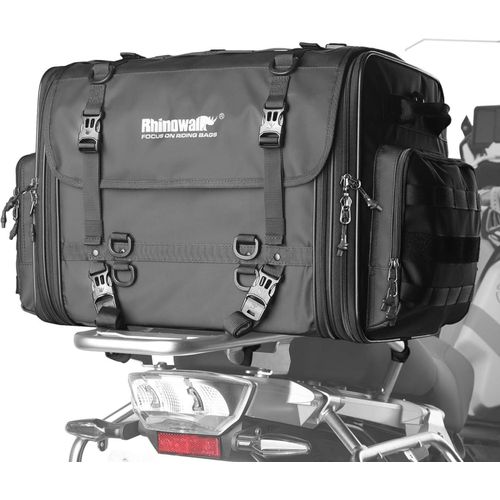 Motorrad Sitztasche Wasserdicht 60-80L Erweiterbar Schwarz