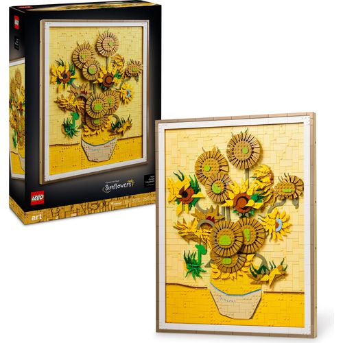 LEGO Art Vincent van Gogh – Sonnenblumen - 3D-Blumengemälde mit beweglichen Blüten - Deko fürs Wohnzimmer oder Büro - Bausatz für Erwachsene - Kreative Geschenkidee für Männer & Frauen 31215