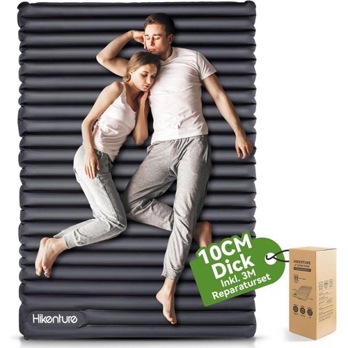 HIKENTURE Doppel Isomatte für 2 Personen Navyblau 120x200cm mit Fußpumpe