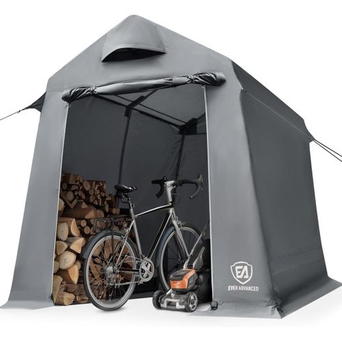 Gerätezelt 190x230x225cm mit Belüftung, wasserdicht, Fahrradgarage, Grau