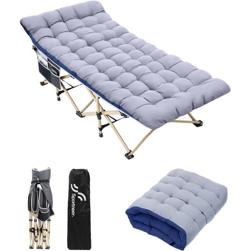Sportneer Klappbares Feldbett mit Matratze 71cm Breite für Camping, Garten und Reisen