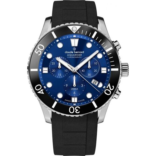 Die Herrenuhr CLAUDE BERNARD 10252 3NBCA BUIB in klassischem Blau.