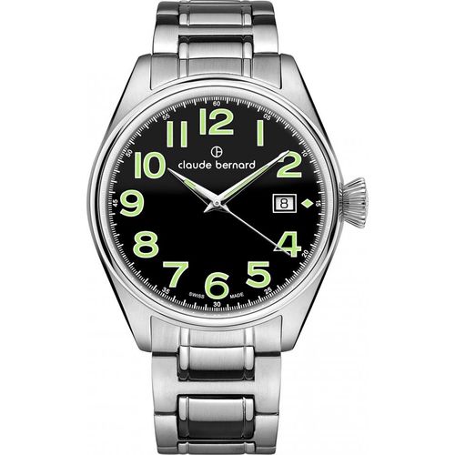 Herrenuhr CLAUDE BERNARD 70203 3M NB klassisch aus Edelstahl