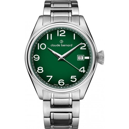 Herrenuhr CLAUDE BERNARD 70203 3M VB in klassischem Grün