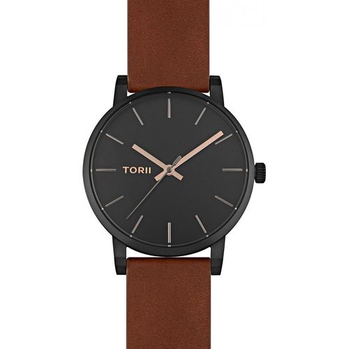 Herrenuhr TORII B41CL.BR in klassischem Braun.