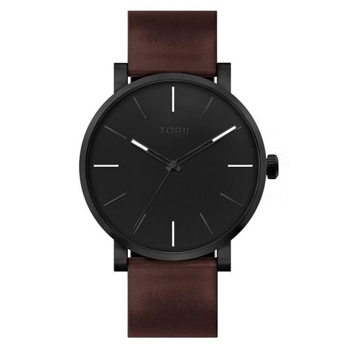 Herrenuhr TORII B45DL.BB in klassischem Braun.