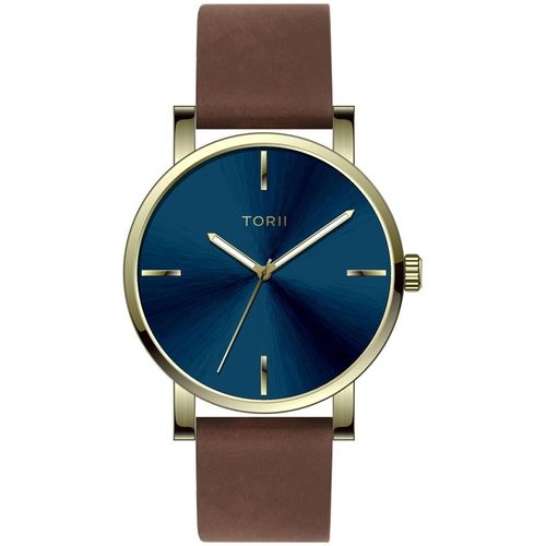 Herrenuhr TORII G45CL.N4 klassisch in Marineblau.