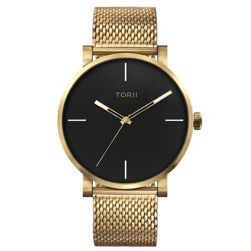 Herrenuhr TORII G45GG.B4, klassisch, gold, zum Schwimmen.