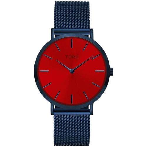 Die Damen- und Herrenuhr TORII N38NM.TN in klassischem Marineblau ist ein modisches Accessoire.