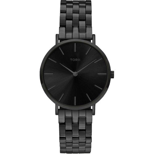 Damen- und Herrenuhr TORII B38BB.BB in klassischem Schwarz.