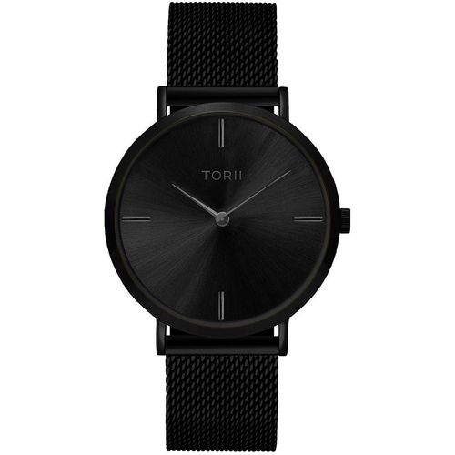 Armbanduhr für Damen und Herren TORII V38VM.BA, klassisch und elegant, in Schwarz.
