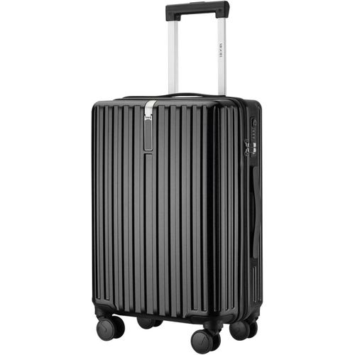 Handgepäck Koffer Hartschalen Polycarbonat 55x37x22cm 41L Schwarz