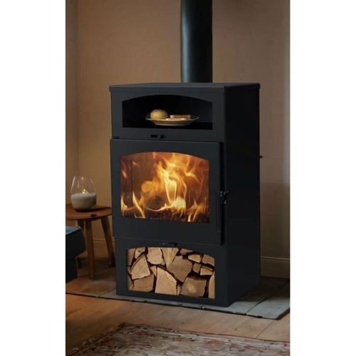 Holzofen - PANADERO - Bacalan Ecodesign Geschirrheizer - 10,2 kW - 50 cm Holzscheite