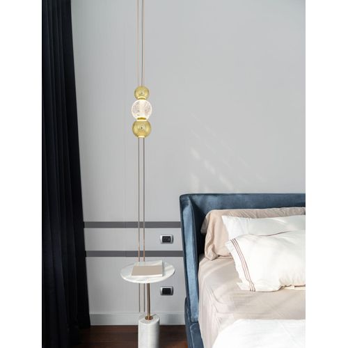 Nova Luce BRILLE LED Pendelleuchte Gold 6W Neutralweiss 250x14cm 9511030