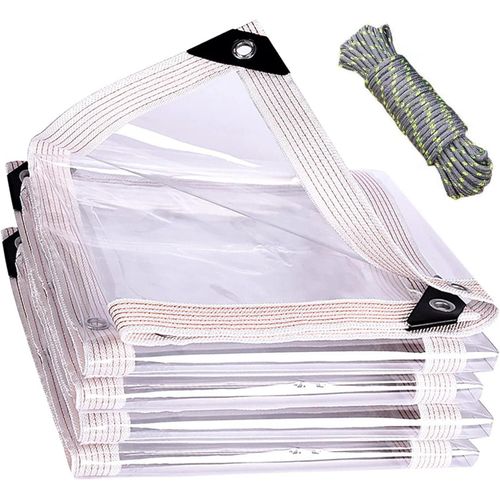 Transparente wasserdichte Plane mit Aluminiumösen 3x3m - BCBIG