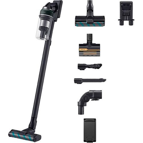 Samsung VS20C852CTN 2-in-1 Besen Staubsauger Akku Trocken Beutellos 580W Schwarz, Chrom, Grün, Holz