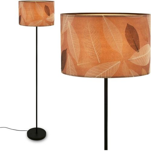 Stehlampe Stehleuchte Standleuchte Wohnzimmer Blätterdekor Boho Fußtaster