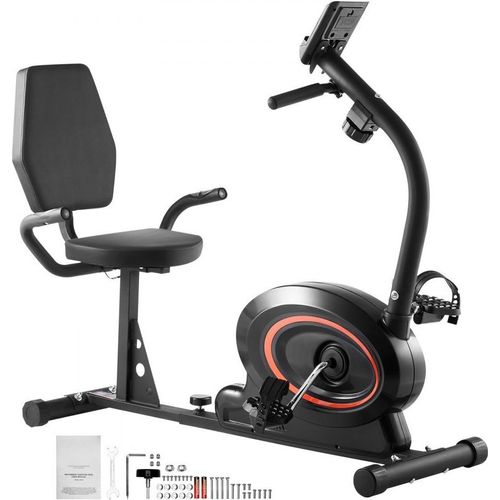 Liegeergometer Sitz-Heimtrainer - Liegefahrrad mit magnetischem Widerstand - LCD-Anzeige - Home Fitnessgerät