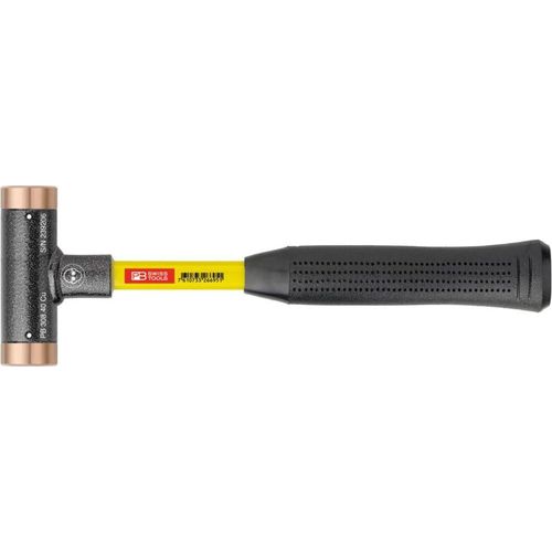 PB Swiss Tools Rückschlagfreier Hammer, mit Kupfer-Einsätzen, Superglas-Stiel, 32 mm