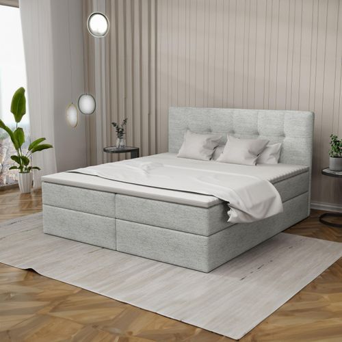 Boxspringbett 120x200cm mit Bettkasten - Bett mit Matratze und 2 Bettkästen - Schlafzimmerbett mit Topper - Bequem Doppelbett Holly Avra15