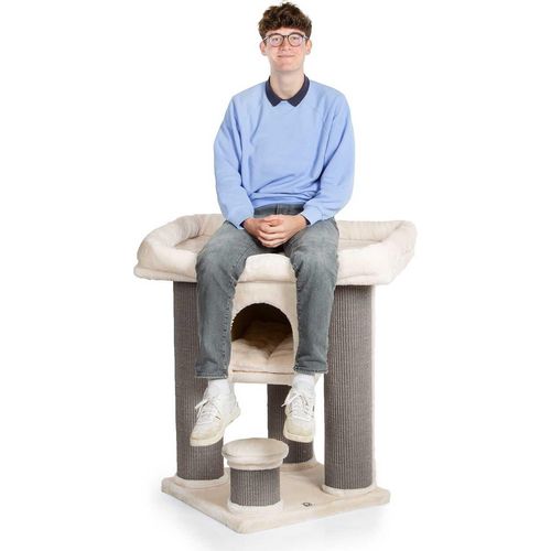 CALGARY | Kratzbaum, Liegestuhl, Katzenspielplatz | Canadian Cat | 96 x 60 x 96 cm | vanille