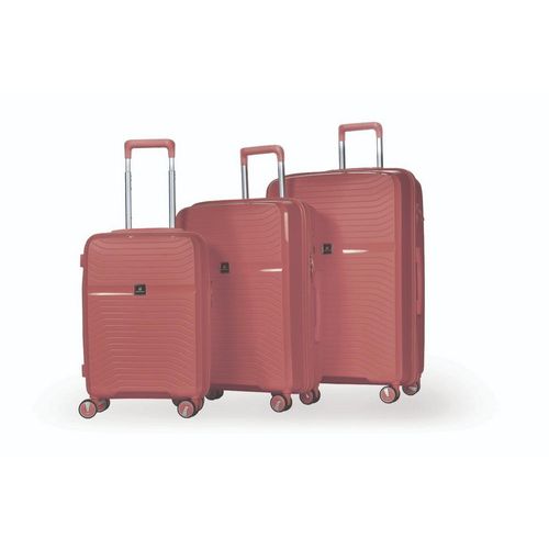 Hoffmanns Hartschalenkofferset 3-teilig in Rosegold - 360° Rollen & Teleskogriff