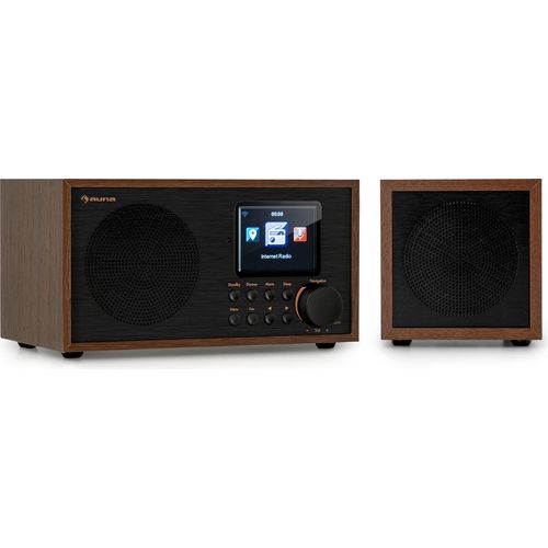 Auna Radio, Aufladbares DAB-Radio, DAB Plus Radio mit Bluetooth, Radio Batteriebetrieben mit DAB/DAB+/FM, Küchenradio mit HCC-Display, Wecker, 5 h Betrieb, Radio mit Netzstecker, Mini-Radio Klein