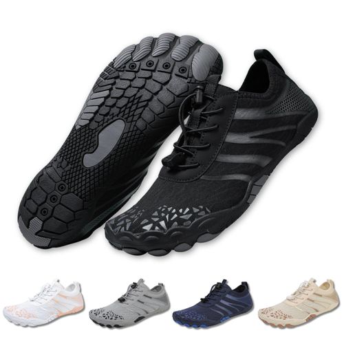 Barfußschuh DOTALES "Flowstep Barfußschuhe Damen & Herren Barfußschuhe", Kinder, Gr. 43, Normalschaft, schwarz, Synthetik, Textil, sportlich, Schuhe Barfußschuh Schnürschuh, Minimalschuhe