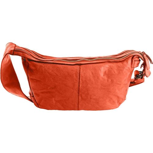 HAROLD'S Leder Schultertasche Submarine Pouch Twin Red dunkelrot