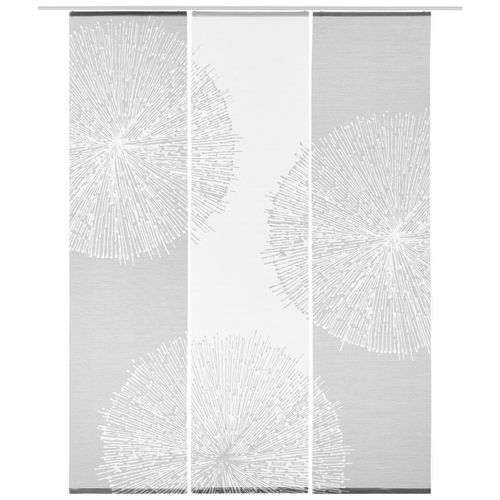 Novel Flächenvorhang Imilo , Grau, Weiß , Textil , Abstraktes , 60x245 cm , Wohntextilien, Gardinen & Vorhänge, Schiebegardinen