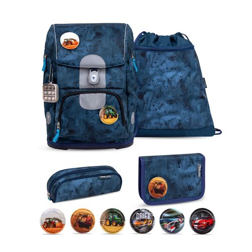 Rucksack Motion ergonomisches Schulranzen Set 5-teilig Blue Splash