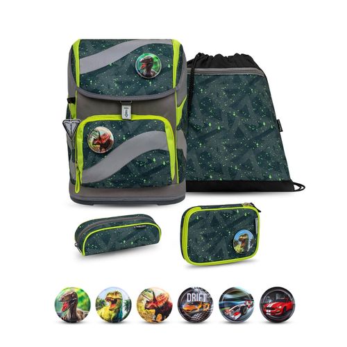 Rucksack Smarty ergonomisches Schulranzen Set 5-teilig Green Splash