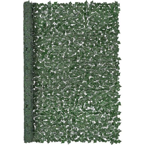 Sichtschutzzaun der Eleganz - Künstliche Efeu-Pflanzenwand - 2440 x 1830 mm - Verstärkte Verbindung - Dekorative Weinblatt-Hecke für Garten, Hof, Balkon oder Terrasse