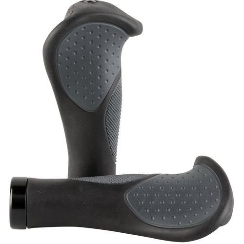 Fahrradlenkergriff POINT, grau (dunkelgrau), Lenkergriffe, 135, Kunststoff, Kraton mit Geleinlage, B:35cm L:135cm