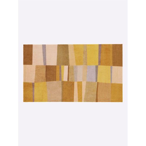 Fußmatte Gr. 2, gelb (gelb, gemustert), B:70cm H:7mm L:120cm, Polyamid, Kunstfaser, Teppiche