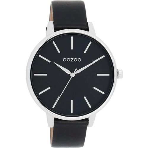 Quarzuhr OOZOO, schwarz, Armbanduhren, Damen, Armbanduhr, Damenuhr, Lederarmband