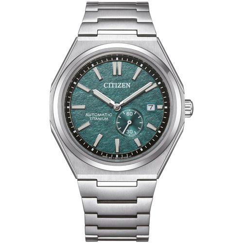 Automatikuhr CITIZEN, silber (titansilberfarben, grün), Armbanduhren, Damen, Armbanduhr, Herrenuhr, Damenuhr, Titan, Saphirglas, bis 10bar wasserd.