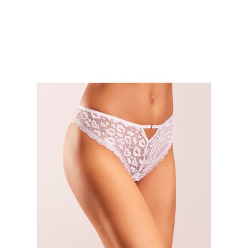 String VIVANCE, Damen, Gr. 36/38, weiß, Spitze, Obermaterial: 88% Polyamid, 12% Elasthan, figurbetont, Unterhosen, aus dezent transparenter Spitze in Kussmund-Optik
